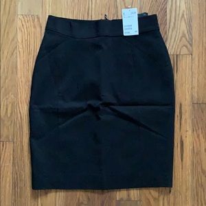 Black Mini Pencil Skirt with Stretch
